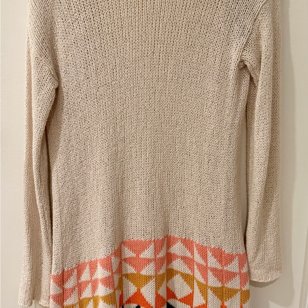 Roxy Boho Western Cream Geometric Pattern Fringe … - image 9